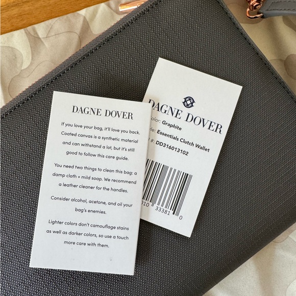 Never used. Brand new with tags Dagne Dover wallet clutch in Graphite colour. - Picture 7 of 7